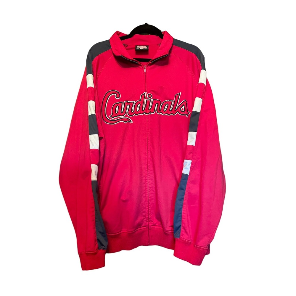 St‎ Louis Cardinals Red Zip Up Jacket Men's Size XL Baseball Zipper Up Jacket